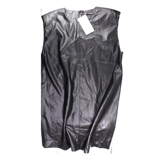 Zara NWT Shoulder Pad Dress with NO belt Large - Picture 5 of 6